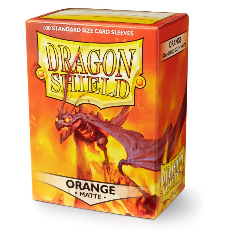 Dragon Shield - Standard Sleeves: Orange [Matte] (100 Sleeves)