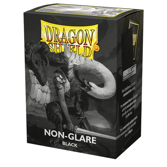 Dragon Shield - Standard Sleeves: Non-Glare Black V2 [Matte] (100 Sleeves)