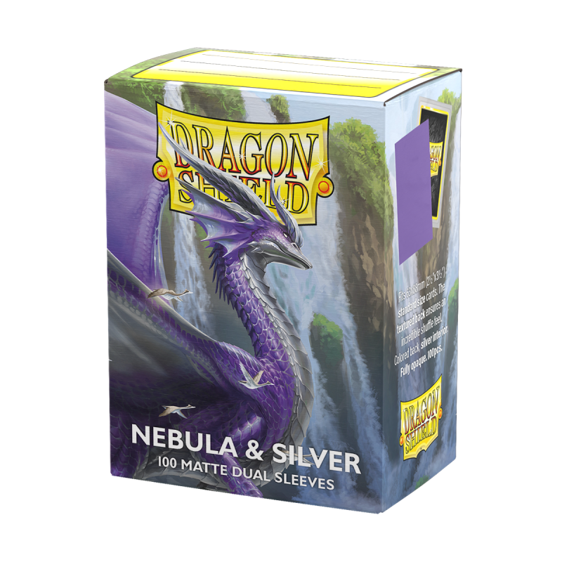 Dragon Shield - Standard Dual Sleeves: Nebula & Silver [Matte] (100 Sleeves)